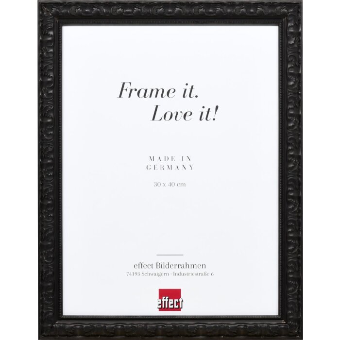 Effect wooden frame profile 94 black 18x24 cm normal glass