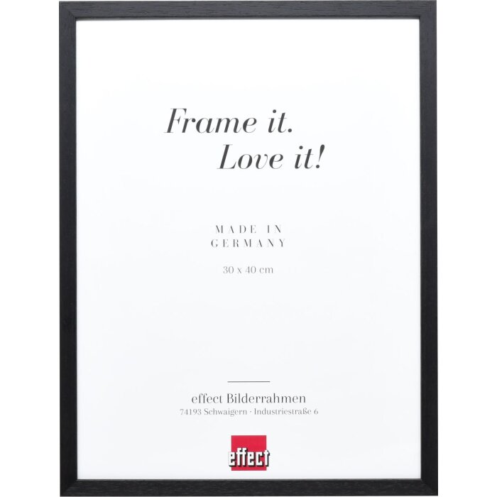 Effect Wooden Frame Profile 35 black 18x24 cm Museum Glass