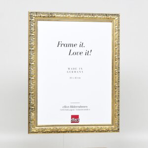 Effect wooden frame profile 94 gold 18x24 cm acrylic glass