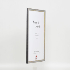 Effect solid wood frame Profile 25 grey 18x24 cm Museum glass