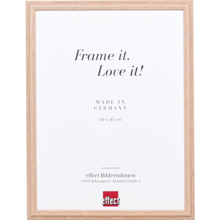 Effect Wooden Frame Profile 32 light brown 18x24 cm Museum Glass