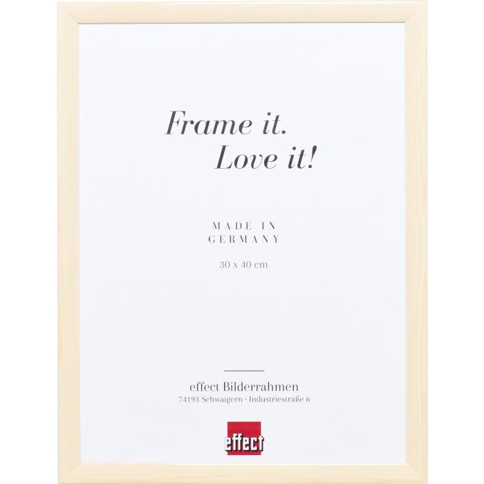 Effect Wooden Frame Profile 89 white 18x24 cm Museum Glass