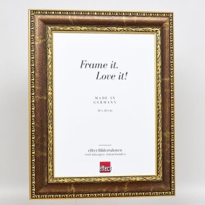 Effect Baroque Picture Frame Profile 31 brown 18x24 cm Clear glass