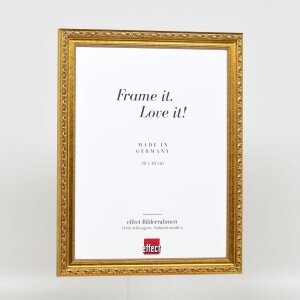 Effect Wooden Baroque Frame Profile 37 antique gold 18x24 cm Museum Glass