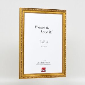 Effect Wooden Baroque Frame Profile 37 antique gold 18x24 cm Museum Glass