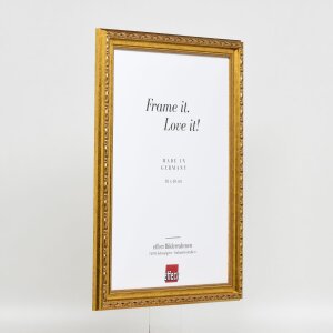 Effect Wooden Baroque Frame Profile 37 antique gold 18x24 cm Museum Glass