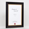 Effect wooden frame profile 95 black 18x24 cm normal glass