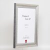 Effect solid wood frame profile 28 silver 18x24 cm Museum glass