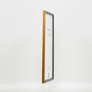 Effect solid wood frame profile 22 brown-gold 18x27 cm Clear glass