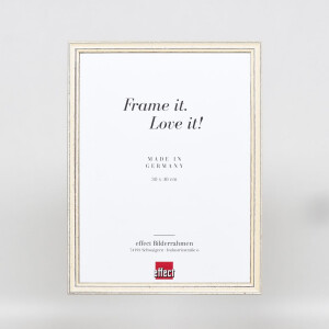 Effect Wooden Frame Profile 38 white 18x27 cm Normal Glass