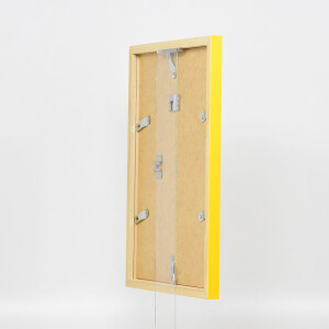 Wooden frame Top Cube 18x27 cm yellow acrylic glass