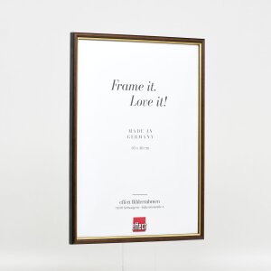 Effect wooden frame profile 23 nut brown 18x27 cm Museum glass