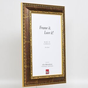 Effect Baroque Picture Frame Profile 31 brown 18x27 cm Clear glass