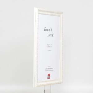 Effect Wooden Baroque Frame Profile 37 white 18x27 cm Museum Glass