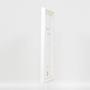 Effect Wooden Baroque Frame Profile 37 white 18x27 cm Museum Glass