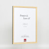 Effect solid wood frame Profile 25 yellow 20x30 cm Clear glass