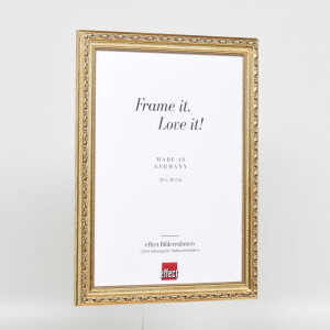 Effect Wooden Baroque Frame Profile 37 antique silver 20x30 cm Museum Glass