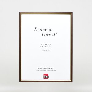 Effect wooden frame profile 23 nut brown 21x29,7 cm Clear glass