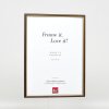 Effect wooden frame profile 23 nut brown 21x29,7 cm Clear glass