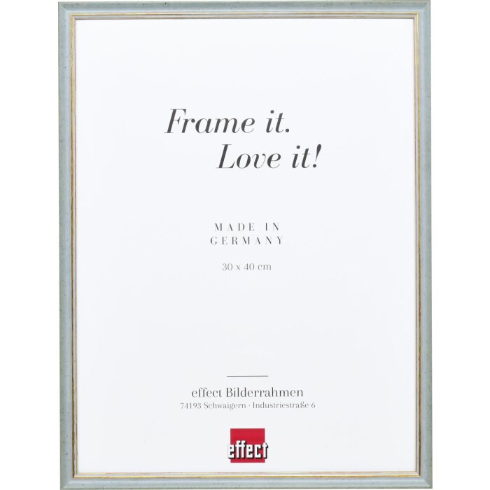 Effect solid wood frame Profile 25 blue 21x29,7 cm Museum glass