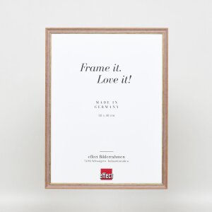 Effect solid wood frame Profile 25 nut brown 21x29,7 cm Museum glass