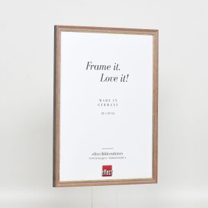 Effect solid wood frame Profile 25 nut brown 21x29,7 cm Museum glass