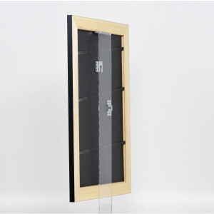 Effect solid wood frame Profile 30 black 23x70 cm Anti-reflective glass