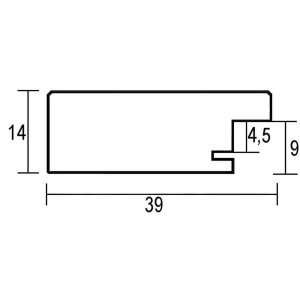 Effect solid wood frame Profile 30 black 23x70 cm Anti-reflective glass