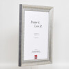 Effect solid wood frame profile 28 silver 23x70 cm Clear glass