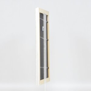 Effect Wooden Baroque Frame Profile 37 white 23x70 cm Museum Glass