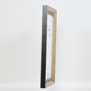 Effect solid wood frame profile 28 gold 23x70 cm Museum glass