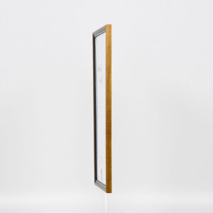 Effect solid wood frame profile 22 brown-gold 24x30 cm Clear glass