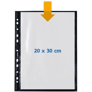 Fotophan-visible sleeves 20x30cm black 10 sleeves