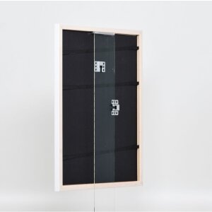 Effect wooden frame profile 2070 anti-reflective glass 25x30 cm white