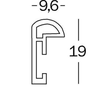 plastic frame Galeria 13x18 cm steel