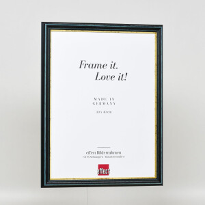 Effect Wooden Frame Profile 21 blue 25x35 cm Museum Glass