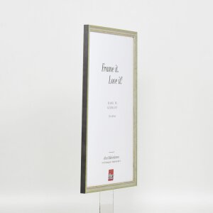 Effect solid wood frame Profile 25 green 25x50 cm Clear glass