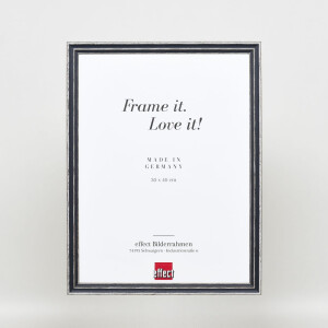 Effect wooden frame profile 38 grey 25x50 cm acrylic glass