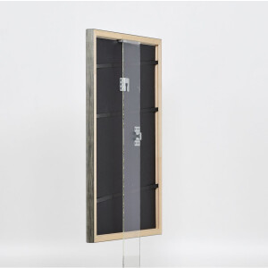 Effect wooden frame profile 2070 anti-reflective glass 25x50 cm silver