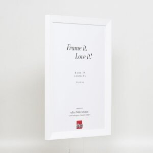 Effect Wooden Frame Top N white 25x50 cm Museum glass