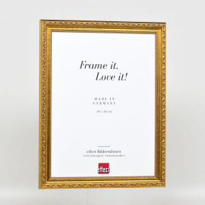 Effect Wooden Baroque Frame Profile 37 antique gold 25x50 cm Museum Glass