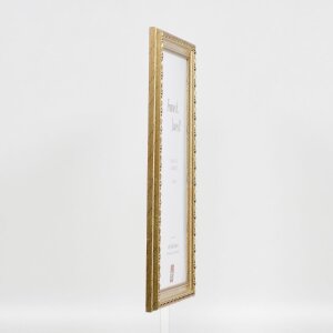 Effect Wooden Baroque Frame Profile 37 antique silver 25x50 cm museum glass