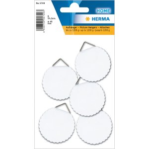 HERMA 6 hangers 45mm water-soluble, gummed