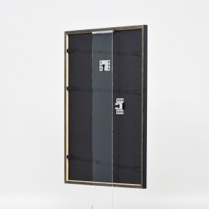 Effect wooden frame profile 23 blue 25x60 cm Anti-reflective glass