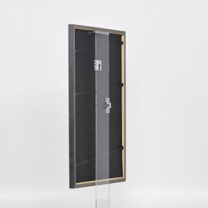 Effect solid wood frame Profile 25 grey 25x60 cm Anti-reflective glass