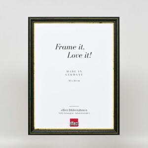 Effect wooden frame profile 21 green 25x60 cm anti-reflex glass