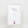 Effect wooden frame profile 33 white 25x60 cm anti-reflective glass