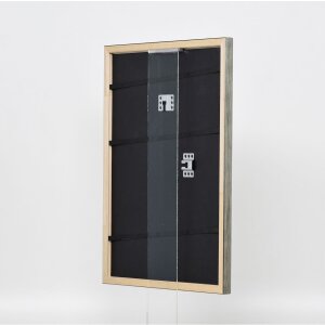 Effect wooden frame profile 2070 anti-reflective glass 25x60 cm silver