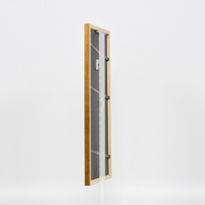 Effect solid wood frame profile 22 brown-gold 25x70 cm Clear glass