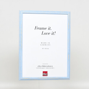 Effect Wooden Frame Profile 32 blue 25x70 cm Museum Glass